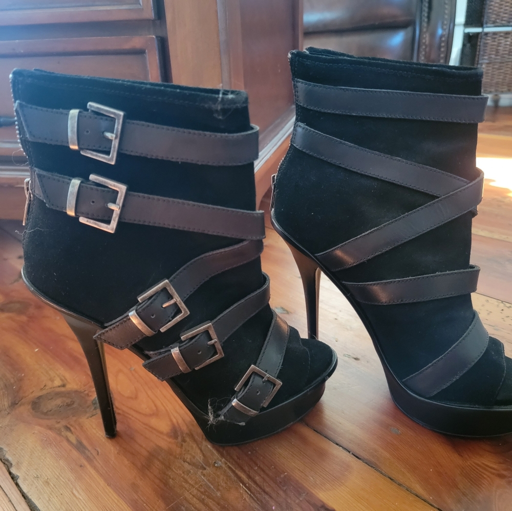 Tall sexy black boots